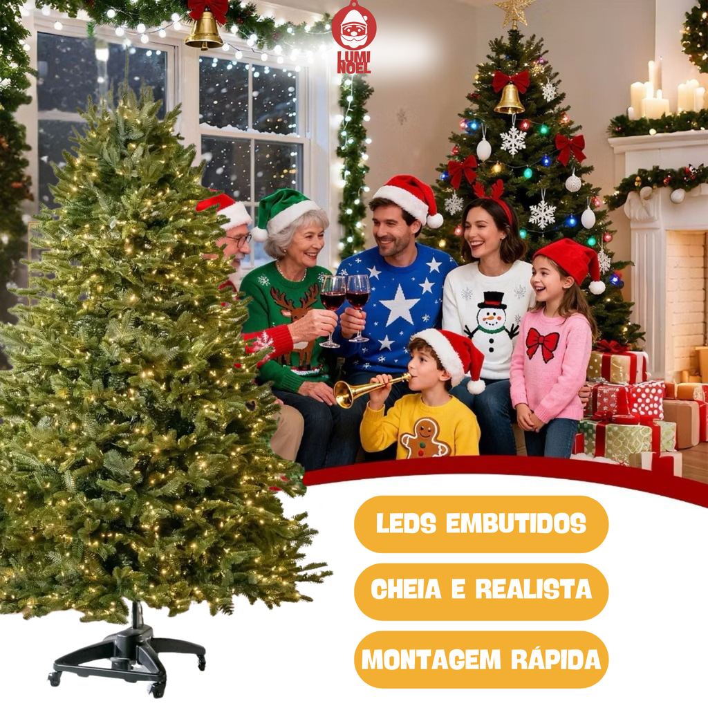 LumiNoel ™ - Árvore de Natal Premium com LEDs Embutidos