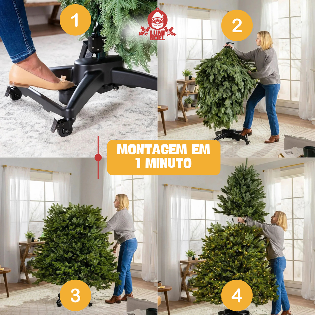 LumiNoel ™ - Árvore de Natal Premium com LEDs Embutidos